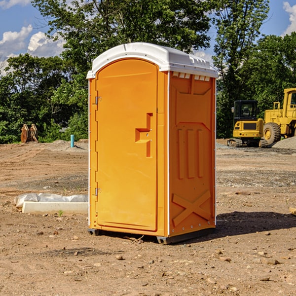 how often are the portable restrooms cleaned and serviced during a rental period in Barton Hills Michigan